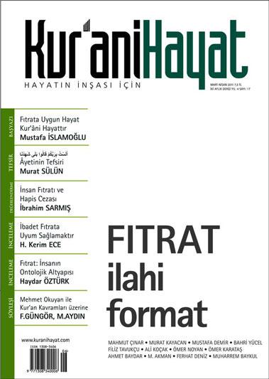 <b>Kur'anî Hayat Dergisi'nden Fıtrat Sayısı</b><br><br>
Fıtrata muvafık, vahye mutabık bir hayatın inşasına mütevazı bir katkı yapmak niyetiyle yol süren Kurani Hayat Dergisi, 17. sayısında temel Kurani kavramların başında yer alan fıtratı ele alıyor.
<br><br>
Mustafa İslâmoğlu hocanın manşete de kaynaklık eden başyazısı, fıtrata uygun bir hayatın Kurana uygun bir hayat olduğunu işliyor. Murat Sülün, elest bezmi âyetini fıtrat bağlamında tefsir ediyor. Abdulcelil Candan fıtrat hadisini, İbrahim Sarmış hapis cezasının insan fıtratına aykırılığını, Mahmut Çınar Allahın fıtratı kavramına kelamcıların yaklaşımına inceliyor. Hüseyin K. Ece ibadete uyum sağlama açısından; Haydar Öztürk insanın ontolojik alt yapısını oluşturması açısından, Murat Kayacan ise irtibatlı kavram ve durumlar açısından fıtratı inceliyor.
Söyleşi köşesinde Samsunda İlahiyat hocalığı yapan Mehmet Okuyanla yapılmış mülakatı bulacaksınız. Kurani kavramlara ilişkin özgün ve cesur beyanların yapıldığı sürükleyici söyleşiyi bir çırpıda ilgiliyle okuyabilirsiniz. Mustafa Demir ile Filiz Tavukçu fıtratın ahlâkla ilişkisini, Ali Koçak ise fıtratın aşk ve adalete bakan yüzünü irdeliyor derginin bu sayısında.
<br><br>
Bahri Yücelin Kuranı anlamanın farz oluşunu, Ömer Faruk Karataşın müminlerin Kuranda sayılan temel vasıflarını, Ahmet Baydarın dağılmış koyunlar âyetini yorumlayan yazıları siz kıymetli okuyuculara yeni ufuklar açacaktır. İbrahim Sarmışın eleştirisi, Ömer Noyanın denemesi, Muharrem Baykulun kitap tanıtımı, Bünyamin Doğruerin şiiri ve Fatih Okumuşun duası ile fıtrat konulu 17. sayı noktalanıyor.
<br><br>
Kurani Hayatın İnternet sitesine sembolik bir bedel karşılığında üye olarak geçmiş tüm sayılara, dergide basılamayan yazılara ve çıkacak yeni sayılara ilk günden itibaren erişebilir, tüm dosyaları bilgisayarınıza indirebilirsiniz.
Dergi okurlarını 2011 yılı abone çalışmalarına katılmaya, okuyarak ve okutarak dergiye destek vermeye çağırıyor.
Derginin Mayıs başında çıkacak 18. sayı konusunun ahlak olduğu okurlara ve yazı göndererek katkıda bulunacaklara duyuruluyor.
<br><br>
