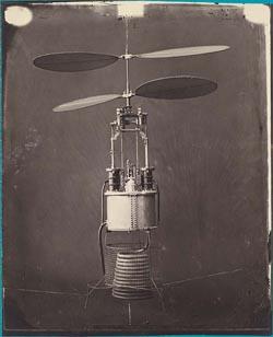 1800 yılında konuyla ilgilenenlerden biri olan Fransız Gustave De Ponton yaptığı modellerine Latince heliko(spiral) ve pteron (kanat) adlarını birleştirerek helikopteres adını verdi.
