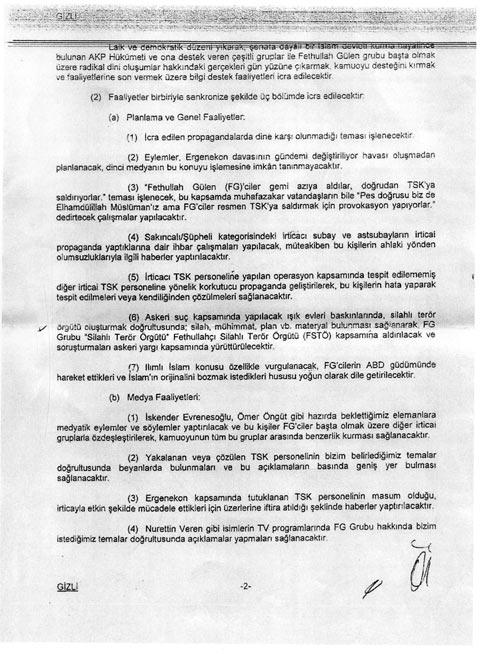 Ak Parti ve Güleni Bitirme Planı orjinal belge