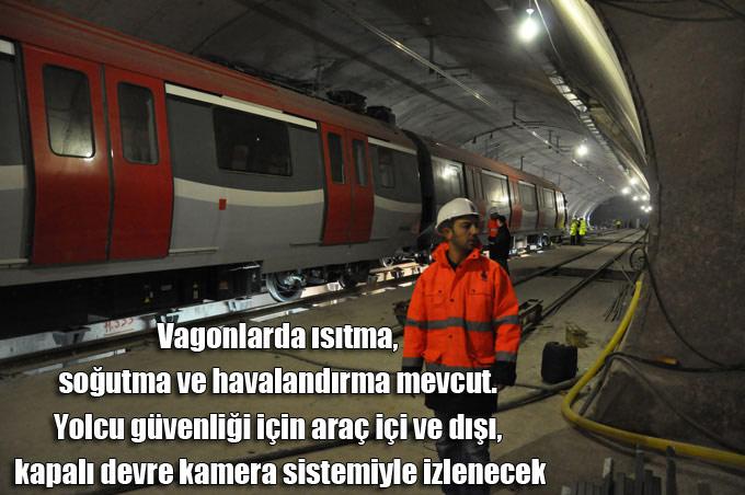 Vagonlarda ısıtma, soğutma ve havalandırma mevcut. Yolcu güvenliği için araç içi ve dışı, kapalı devre kamera sistemiyle izlenecek.