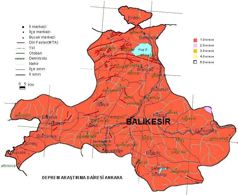 Türkiye'nin tüm illerinde fay hatları bulunuyor ve hemen hemen her il deprem riski ile karşı karşıya. İşte Türkiye'nin il il deprem haritası;