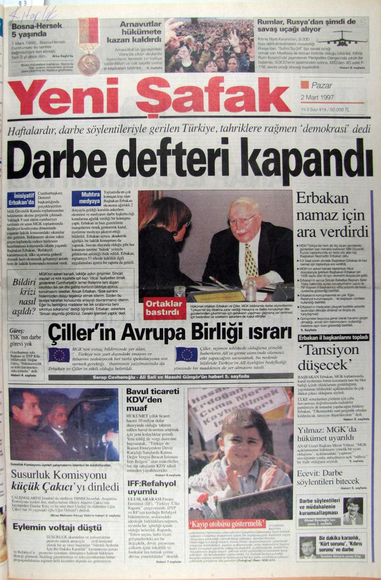 2 Mart 1997 Yeni Şafak