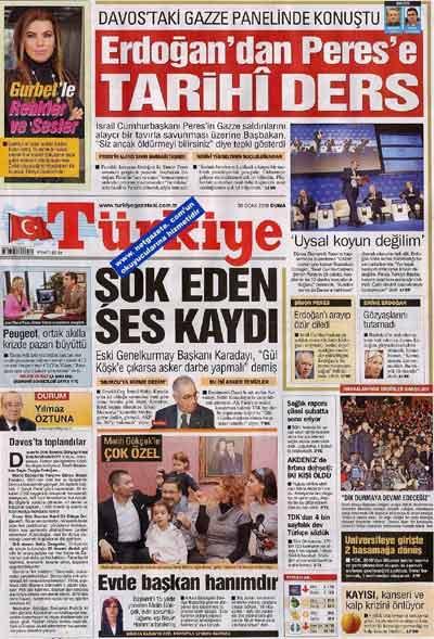 Manşetlerde Davos Depremi