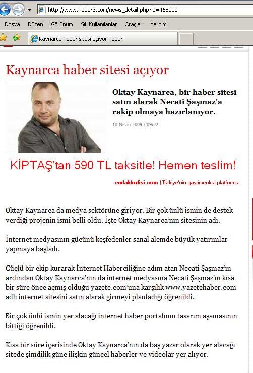 Yalan haberi yayınlayan siteler: Haber3