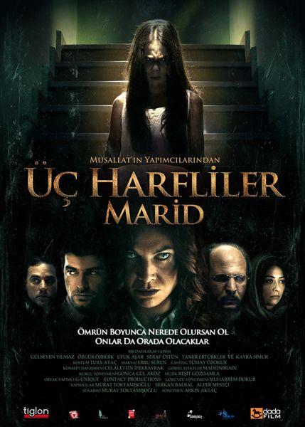 <strong>3 Harfliler: Marid (2010)</strong><br><br>

 

İçine cin girmiş bir kadının eski günlerine dönmesi için bir hocadan medet ummasını konu alan 3 Harfliler: Marid, görsel ve ses efektlerine dayalı bir korkutma yolunu tercih etmişti. Gülseven Yılmaz, Özgür Özberk ve Ufuk Aşar gibi isimlerin rol aldığı filmin senaryosu Murat Toktamışoğluna ait. Yönetmenliğini Arkın Aktaçın yaptığı film cin çıkarma sahnelerinde seyirciyi korkutmayı az da olsa başarmıştı.