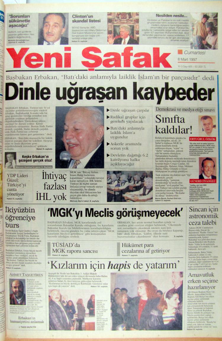 8 Mart 1997 Yeni Şafak