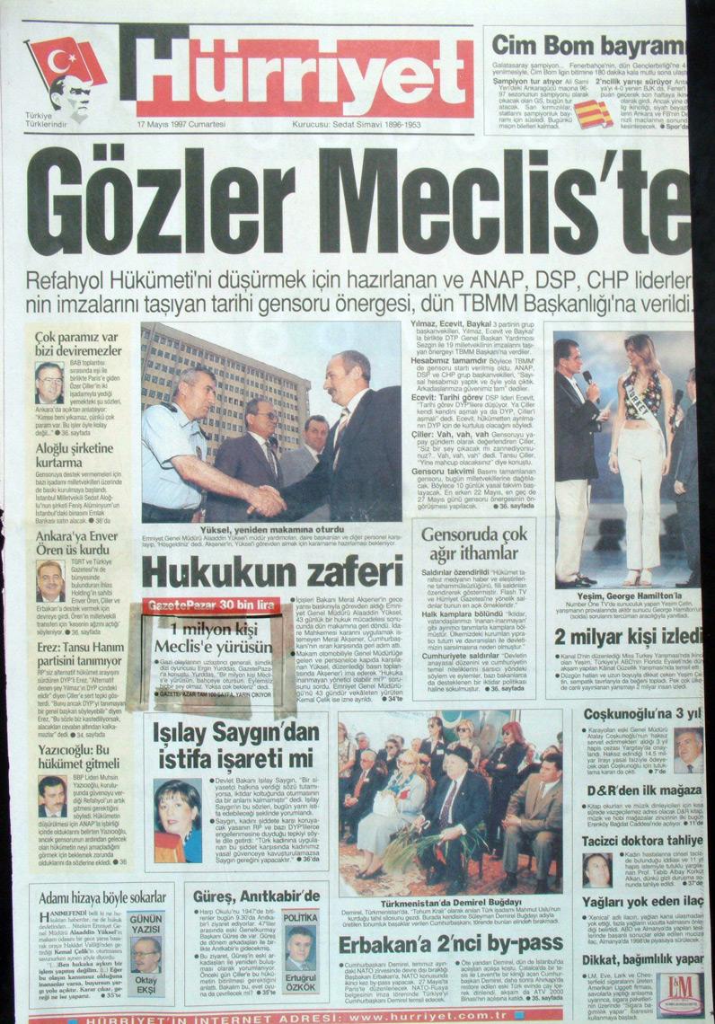 17 Mayıs 1997 Hürriyet