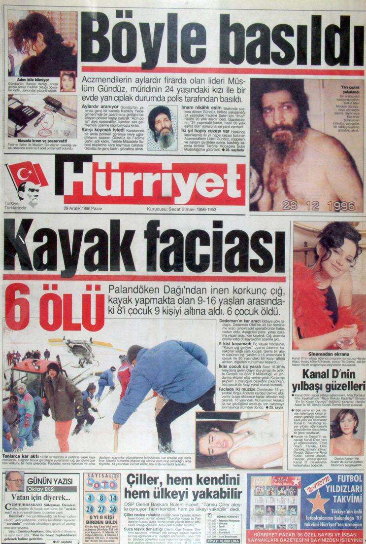 25 Aralık 1996 Hürriyet