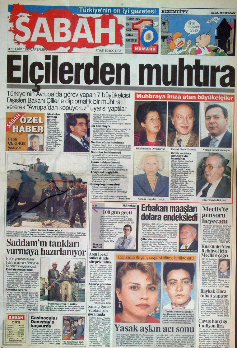 16 Ekim 1996 Sabah