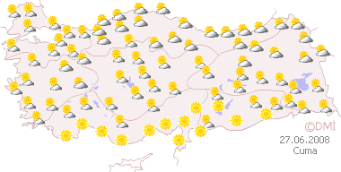 Hava durumu haritası 27.06.2008