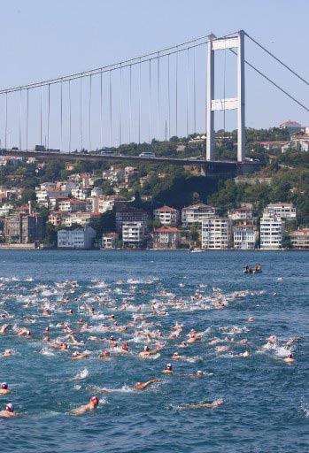 20. Asya'dan Avrupa'ya Uluslararası Yüzme, Kürek, Yelken ve Kano Yarışları, İstanbul Boğazı'nda yapıldı