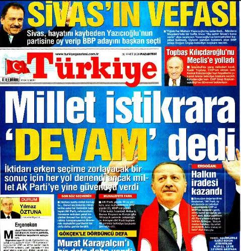 Gazetelerin Seçim Manşetleri