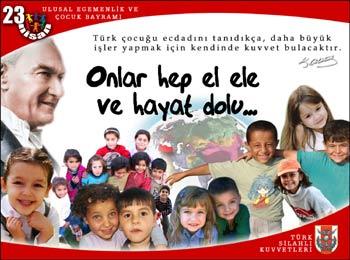 Genelkurmay Başkanlığı, 23 Nisan Ulusal Egemenlik ve Çocuk Bayramı dolayısıyla 5 afiş hazırlattı. afişlerin birindeki büyük harflerle yapılan MİLLİ EGEMENLİK vurgusu dikkat çekti.