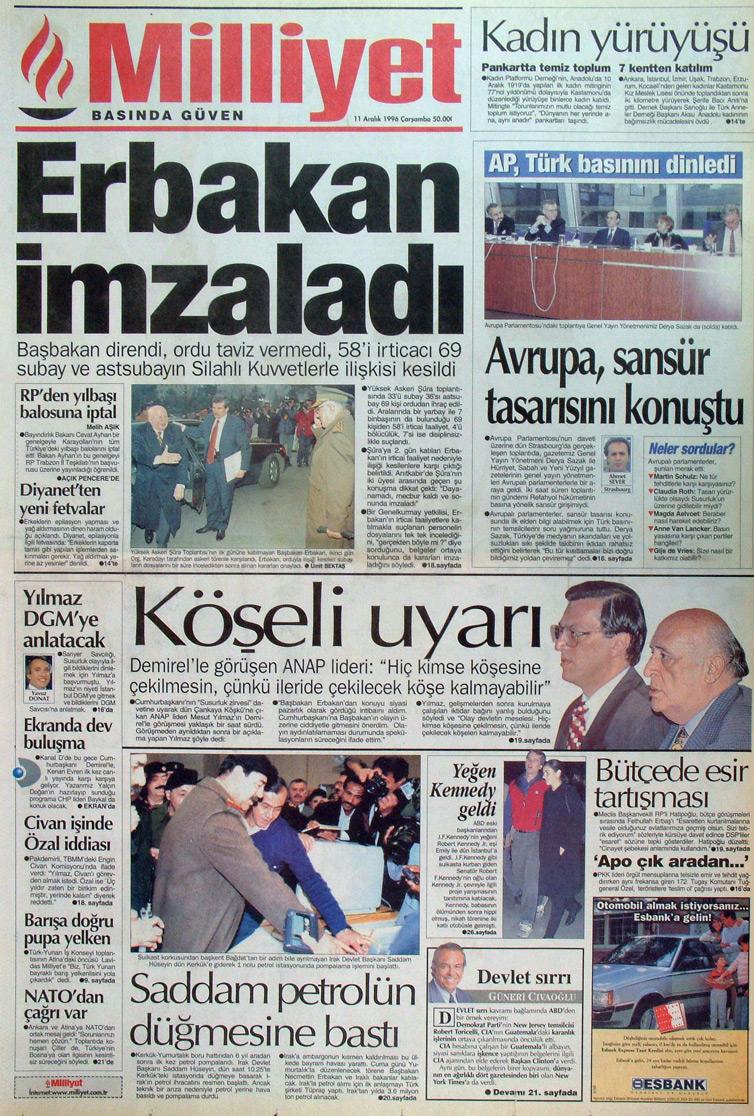 11 Aralık 1996 Milliyet