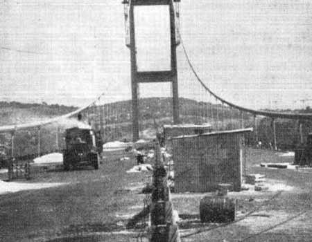 Boğaziçi Köprüsü'nün yapılışından kareler
