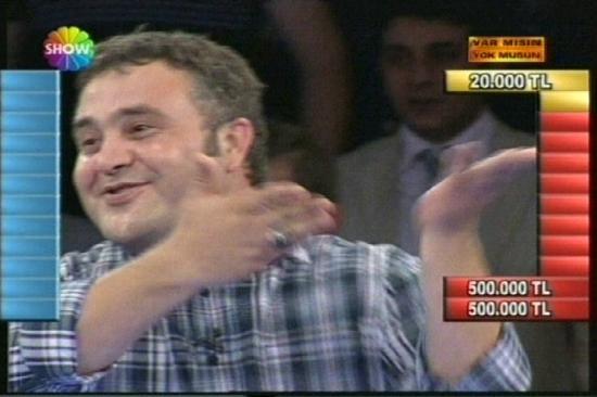 Sonunda beklenen oldu... Show TVde Acun Ilıcalının sunduğu Var mısın yok musun yarışmasında bir yarışmacı 128 milyarı reddedek kutuya gitti ve 500 milyarı kazandı.