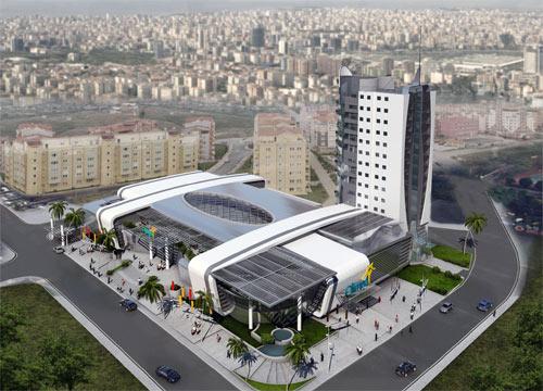 Projenin dış cephe tasarımının cesurluğu ve bölgeye estetik değer katacaktır. Mağaza katlarına kolay ulaşabilmek için zemin ve 1. katta dışarıdan giriş sağlanmış.