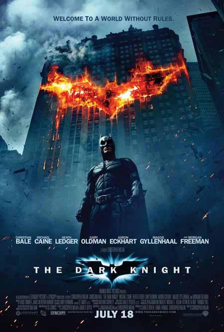 Iüncü sırada ise Batmanın son macerası olan 2008 yapımı 'Kara Şovalye' (The Dark Knight) var