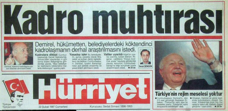22 Şubat 1997 Hürriyet