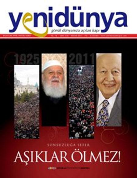 <p><strong>YENİ DÜNYA’DAN ERBAKAN VE TAHİR BÜYÜKKÖRÜKÇÜ SAYISI<br /></strong><br /><strong>Yeni Dünya Dergisi</strong>, hayatın tamamlayıcı cüz’ü ani ve güzel ölümlerle gelen yüksek tefekkürün oldurucu ve dönüştürücü deryasında özel yolculuklara ayırmış Nisan sayısını.</p>
<p>“Ölüm âsûde bahar ülkesidir bir rind”e dediği gibi şairin, dünya meşakkatinden vuslatın gülbahçesine geçen soylu ruhların geçit merasimlerine tanıklık edenleri bir bir dinleyip; tarihe şahitlik vazifesini hakkıyla yerine getirebilmek için. “Mazluma şefkatiyle, zalime de zulmünü engelleyerek yardım etme” düsturuyla yaşamış, hayatları umulmadık saiklerle birleştiği gibi vefatları da yakın tarihlerle ezel levhinde kaydolunmuş irfan havzamızın iki önemli şâhidi; ümmetin isimlendirmesiyle büyük mücahid <strong>Necmettin Erbakan </strong>ve büyük alim <strong>Tahir Büyükkörükçü </strong>hocanın efsanevi cihad-hayatlarını yansıtmış sayfalarına.</p>
<p>Yunus Emre Altuntaş, Erbakan Hoca’nın bıraktığı hoş sedayı, Prof.Dr. Mustafa Kamalak, daimi kulluk şuuruyla ibadetlerine gösterdiği hassasiyeti, Hasan İmer, ezberleri bozarak gelen bir ruh harekatındaki öncü rolünü, Mustafa Özcan, Arap dünyası ile arasındaki görünmez bağları, Oya Akgönenç, küçük heseplarla vakit kaybetmeyen müthiş vizyonunun tesirlerini anlatırken, Yalçın Topçu, ‘o muazzam okulumuzun baş muallimiydi’, Numan Kurtulmuş, ‘Türk siyasetine olan ciddi katkıları oldu’, Ahmet Yenilmez, ‘bize hayal kurmayı öğretti’ Bülent Yıldırım, ‘bizi çağlar ötesine taşıyan bir misyonu vardı’ Yıldız Ramazanoğlu ‘O bizim hikayemizi geri verdi’ diye hüsn-i şehadetlerini dile getirmiş.</p>
<p>Temel Karamollaoğlu, onun insani inceliklerini anlatırken Bülent Arınç, siyaseti cihad olarak gören yüksek idealine işaret etmiş. Yasin Hatipoğlu gözyaşları damlayan satırlarla gergef gergef ‘savunan adam’a açtığı kalbinin ıztırabından bahsederken, Oğuzhan Asiltürk, tasavvur ötesi merhametinden ve dirayetinden, Kerim Öncel, gençlere verdiği önemden, Ömer Döngeoğlu Kur’an’a olan aşkından, Ahmet Taşgetiren, imani hassasiyetlerinden, Fatih Erbakan, güzel ahlakıyla örnek oluşundan dem vurmuş. Zeki Bulduk ise, “Yolda Ölenler ve Yolda Kalanlar” parantezinde yolu ‘Abdülhamid’in ülkesi’nden geçmiş bütün dava adamların merkez portrelerini çizmiş canlı kelimelerle.</p>
<p>Hakk’a yürüyen diğer bir aşk eri; Tahir Büyükkörükçü Hoca ile ilgili de çok önemli tanıklıklar yerini aldı satırlar arasında. Değerli evlatları Abdurrahman Büyükkörükçü ile yapılan çok önemli vurgular ve şahitlikler taşıyan söyleşi, hem yakın tarihimize hem de Allah dostlarının gözle görülenin ötesindeki himmet ve direyetlerine dair önemli karineler taşıyor.</p>
<p><strong>Prof. Dr. Mehmet Emin Ay</strong>, taşıdığı peygamberlik vazifesinin manevi ağırlığını başkalarına aksettirmeden yaşayan insanlık abidesi Sevgili Peygamberimizi anlatmış, bütün bir ümmetin duygularına tercüman olarak. <strong>Davut Şahin</strong>, sav Efendimizi ‘Yetimlerin Güzeli” olarak överken, ‘okşadığı bir baş da biz olmayı’ ne kadar da özlediğimizi hissettirmiş bizlere. <strong>Mustafa Özçelik </strong>ise, kutlu doğum arefesinde ‘Bir Naat Klasiği Olarak Su Kasidesi’ni zarif yorumlar eşliğinde günümüz idrakine sunmuş.</p>
<p><strong>Prof. Dr. Mahmut Erol Kılıç</strong>’ın, yakın tarihizle ilgili önemli ve artık zamanı gelmiş bazı tashihlerde bulunduğu “Her Alim Kendi Mertebesinden Konuşur” diyerek, ezber bozma ve doğruyu ikame yolundaki istikametini sürdürdüğü yazısı, üzerinde çokca durulmayı hakediyor. Prof. Dr. Bilal Kemikli, Dost’a doğru yürüyüşümüzü anlattığı samimi ve etkili denemesiyle ‘Allah’ı hatırlatan dostlar’a olan hasretimizi tazeliyor.</p>
<p>Ülke Tv’de yayınlanan Açık Deniz programına katılan Ali Ramazan Dinç Hocaefendi’nin Hak dostları hakkındaki eşsiz yorumları ve bilhassa Said-i Nursi Hazretlerinin Es’ad Erbili ks Hazretlerinin hulefasından olduğu yolunda şahitler gösterek verdiği bilgiler üzerinde çok konuşulacağa benziyor.</p>