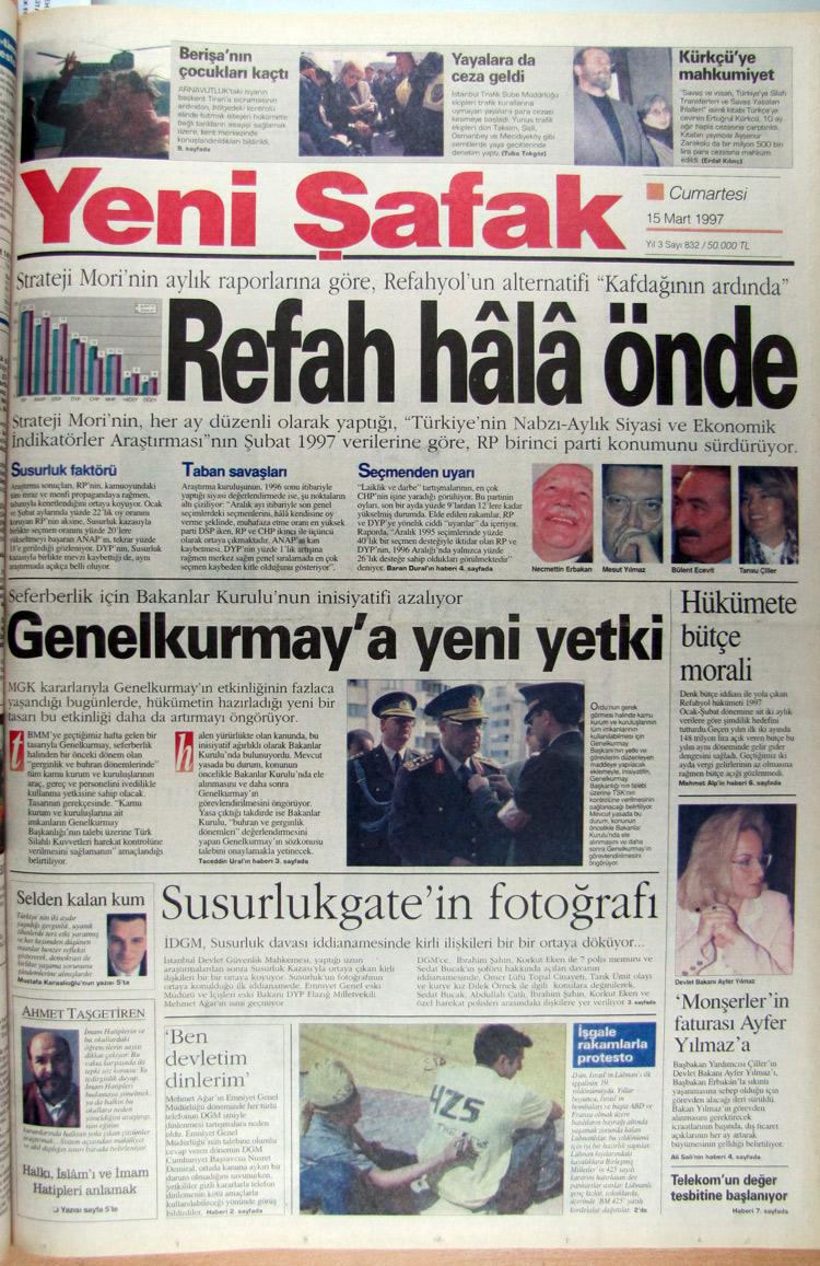 15 Mart 1997 Yeni Şafak