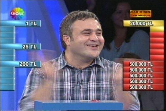 Sonunda beklenen oldu... Show TVde Acun Ilıcalının sunduğu Var mısın yok musun yarışmasında bir yarışmacı 128 milyarı reddedek kutuya gitti ve 500 milyarı kazandı.