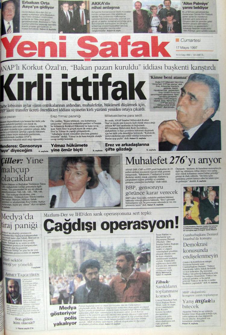 17 Mayıs 1997 Yeni Şafak