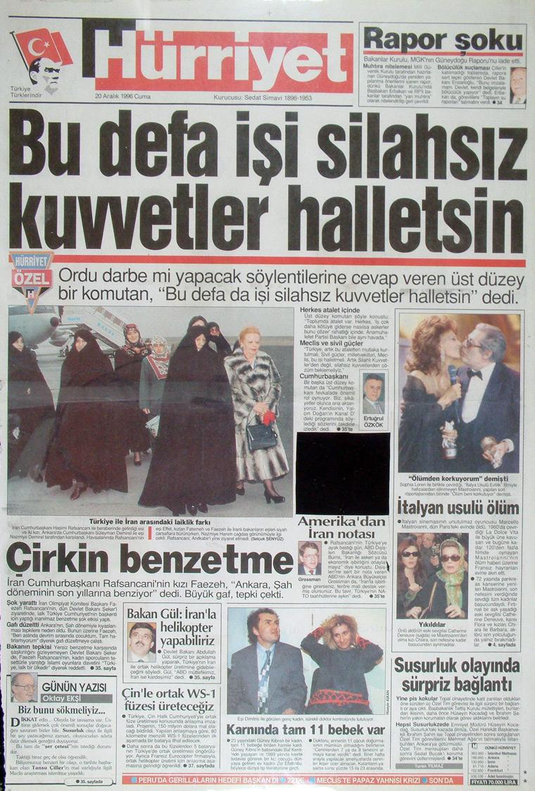 20 Aralık 1996 Hürriyet