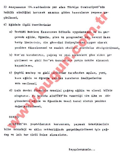 Encümen-i Daniş'in Demirel'e yazdığı mektup