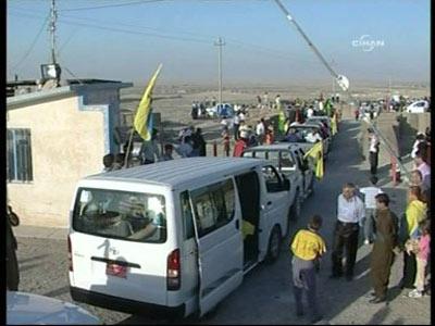 PKK'lıların Mahmur'dan ayrılışı esnasında kampda bulunanlar uğurlama töreni düzenledi...