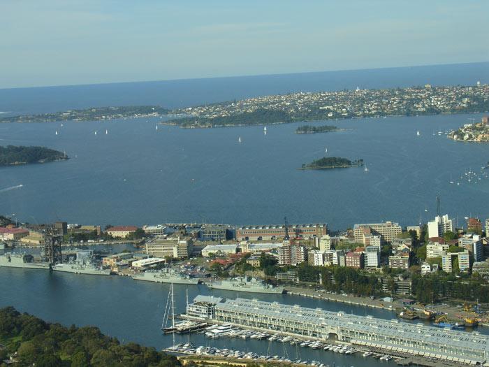 Siydney Towerden kuşbakışı şehir manzaraları...