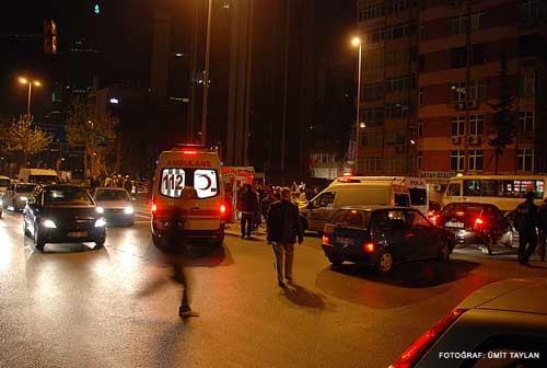 Levent'te meydana gelen kaza sonrası çekilen fotoğraflar