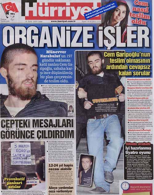 HÜRRİYET: ORGANİZE İŞLER