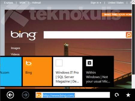 Windows 8 Immersive (Sarmal) Arayüzü

Windows 8'de Windows Phone 7 ve son Internet Explorer'dan da oldukça fazla esintiler göreceğiz. Bunlardan bir tanesi "Immersive UI" olarak tanımlanan Sarmal Arayüz. Daha çok tablet odaklı bir arayüz olan Immersive, Windows Phone 7'deki Internet Explorer'a oldukça benziyor.