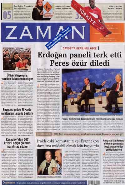 Manşetlerde Davos Depremi