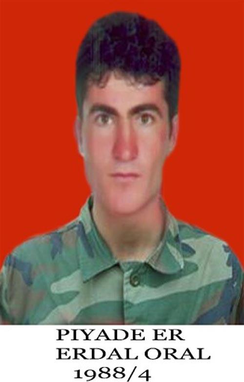 DIYARBAKIR'IN LICE ILCESINDE TERORIST SALDIRI SONUCU SEHIT OLAN 9 ASKERDEN ERDAL ORAL.