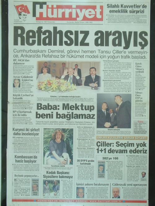 19 Haziran 1997 Hürriyet