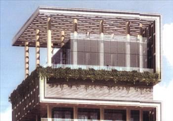 Antilla adı verilen 27 katlı kulenin hiçbir katı diğerine benzemiyor. Ambani'nin benzersiz evini ABD'li mimarlık şirketi Perkins Will and Hirsch Bedner Associates tasarladı.