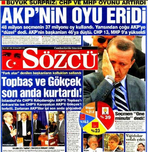 Gazetelerin Seçim Manşetleri