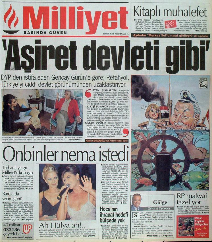 20 Ekim 1996 Milliyet