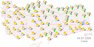 Hava durumu haritası 04.07.2008 Cuma