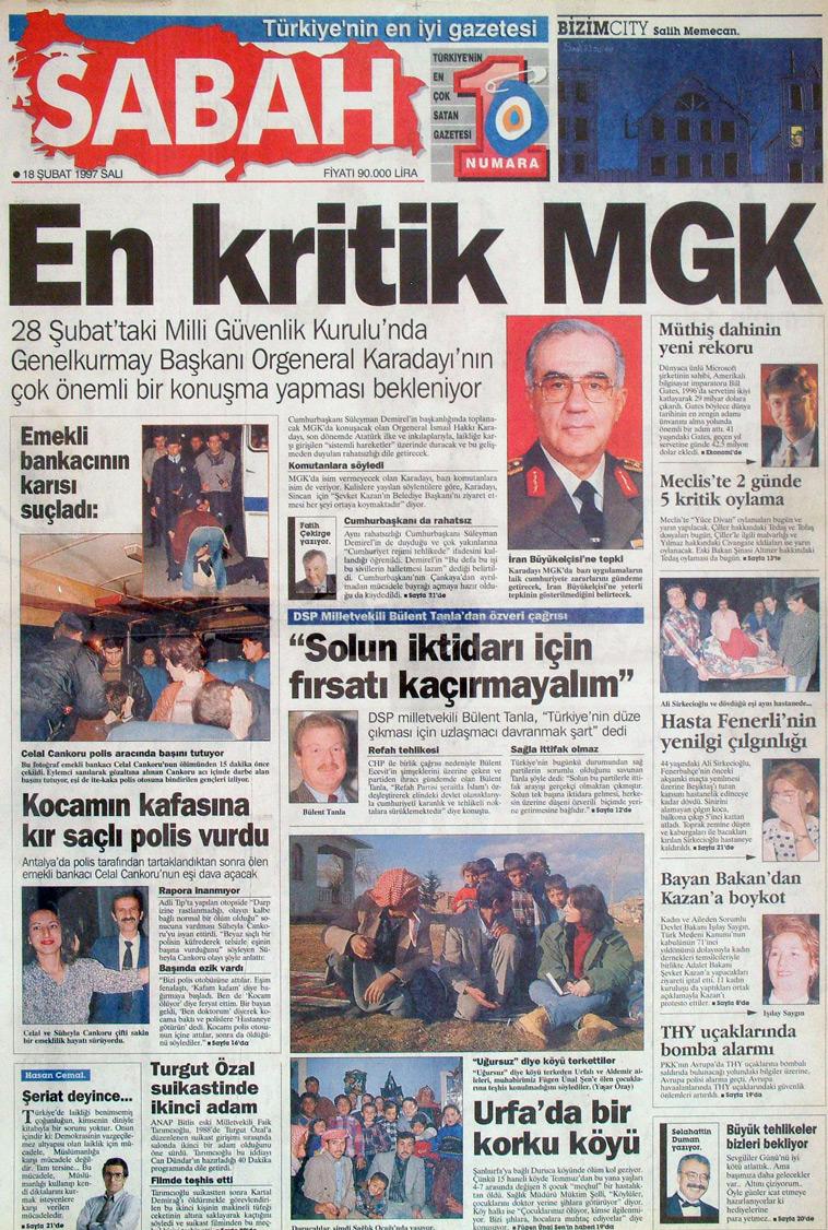 18 Şubat 1997 Sabah