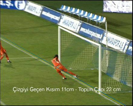 Ankaraspor - Galatasaray maçına damgasını vuran pozisyonda, topun çizgiyi geçip geçmediği çok konuşuldu