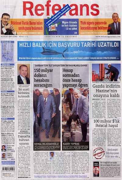 Manşetlerde Davos Depremi