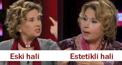 Basın Odası programına bir hafta aradan sonra tekrar katılan Nazlı Ilıcak, sivri yorumları ile yine dikkatleri &uuml;st&uuml;ne &ccedil;ekti. Ancak Ilacak'ın yorumlarının yanı sıra g&ouml;r&uuml;nt&uuml;s&uuml; de dikkat &ccedil;ekiciydi...