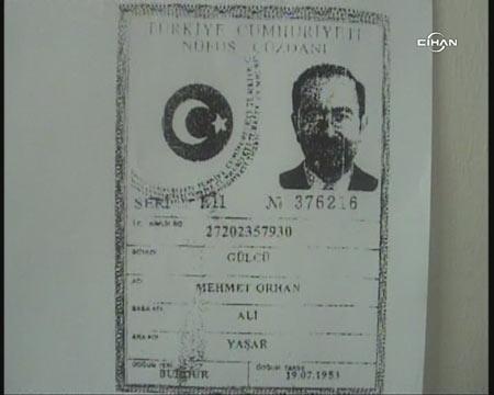 Tuğgeneral Levent Ersöz için 'Mehmet Orhan Gülcü' adına düzenlenen kimliğin 12 Mayıs 2008 günü Burdur'da yenilendiği ortaya çıktı.