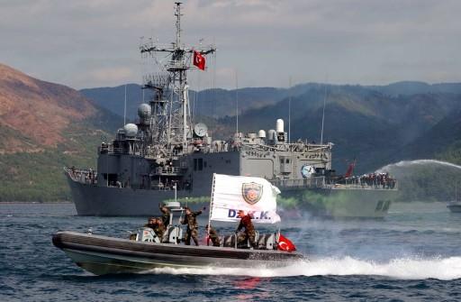 TCG Giresun Fırkateyni Aden Körfezi'nde görev yapan uluslararası deniz gücüne katılmak üzere Marmaris Aksaz'daki deniz üssünden yola çıktı.
