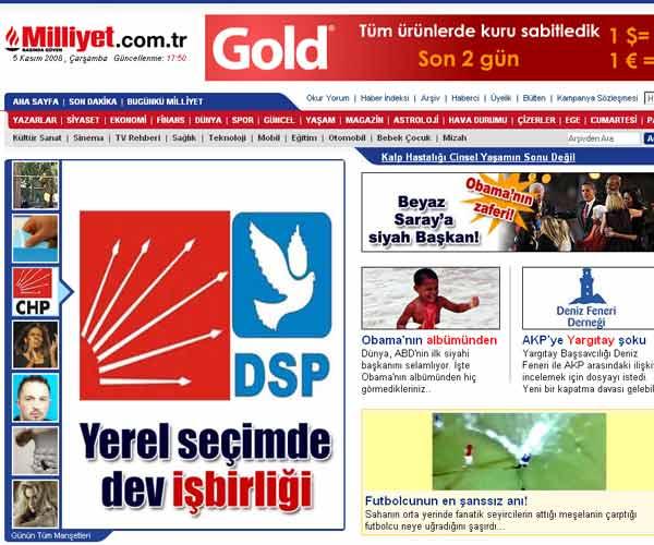 Doğan medyasının CHP-DSP seçim ittifakı manşetleri...