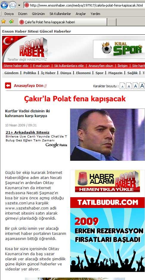 Yalan haberi yayınlayan siteler: Ensonhaber