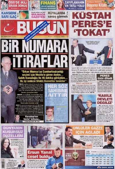 Manşetlerde Davos Depremi